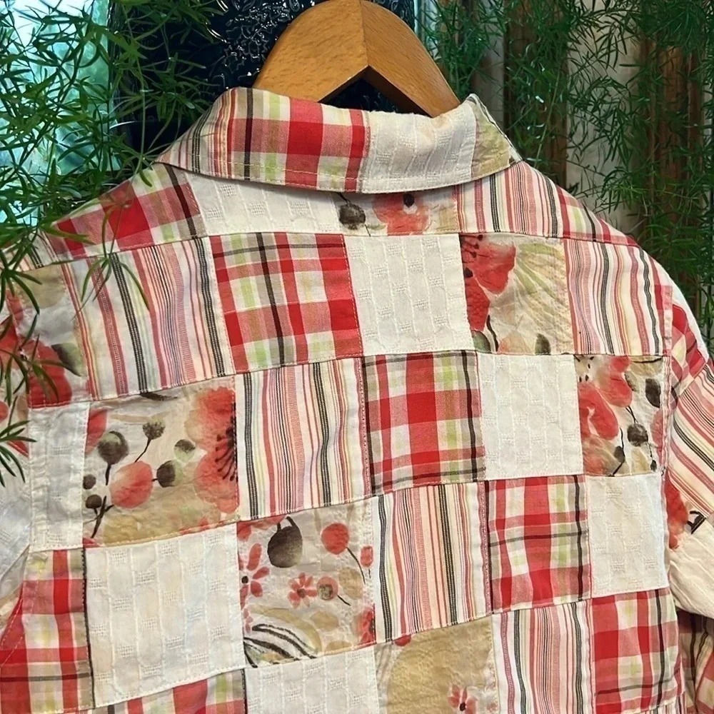 Koret plaid patchwork sample‎ women's jacket size medium/ large vintage - Picture 6 of 12